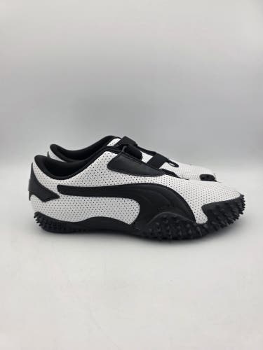 Puma Mostro Perforated Leather Cat Mens Size 10.5 Shoes White Black NEW