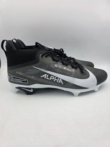 Nike Alpha Menace 4 Elite Football Cleats Mens Sz 15 Wide Black White IB2516-001