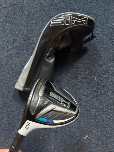 Men's TaylorMade SIM Max Left Hand Fairway Wood Regular Flex 5 Wood (Used)