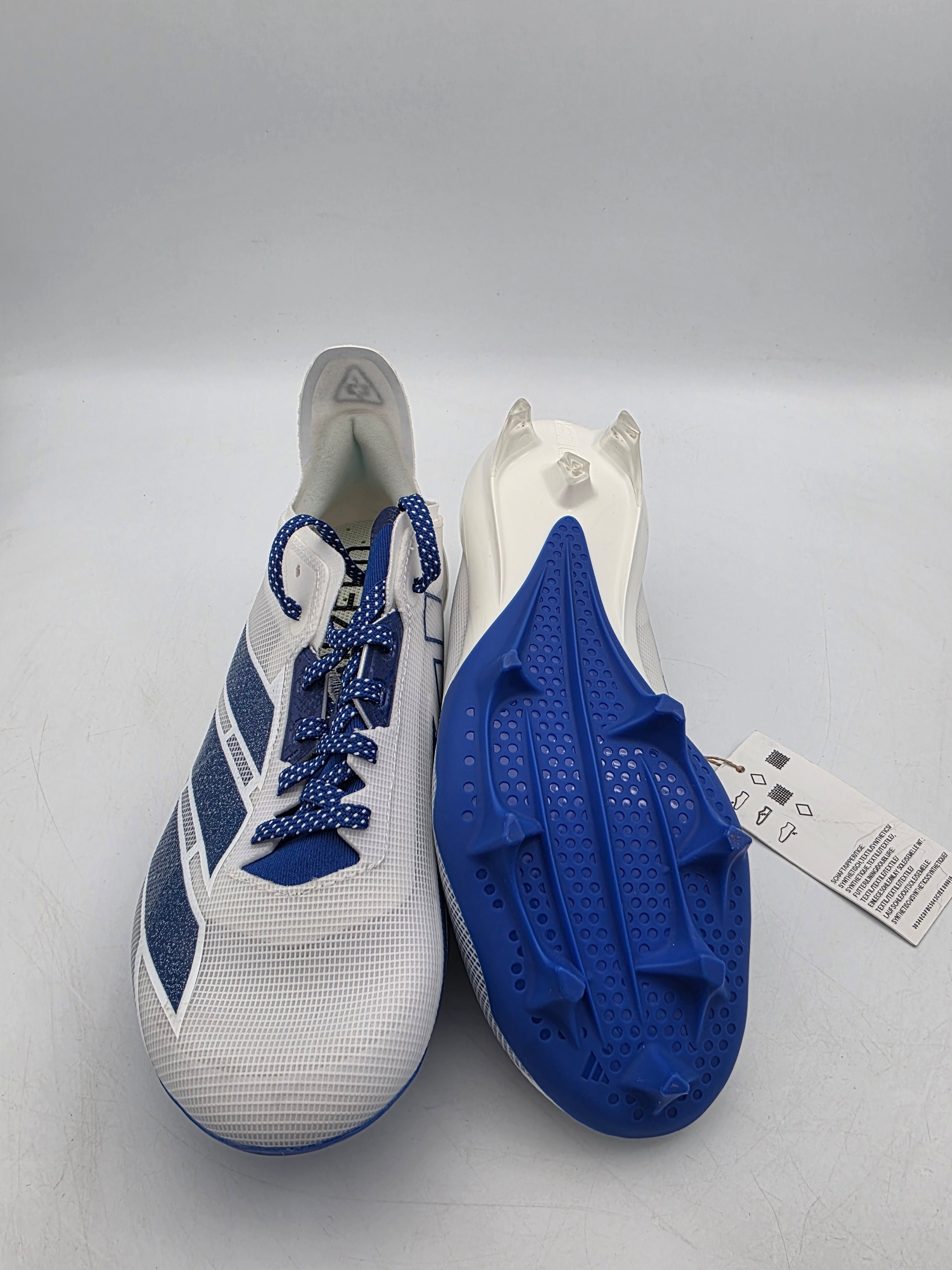 NEW Adidas Men\'s 11.5 Adizero Electric Football Cleats White Royal Blue IE6292 adidas Men main image 4