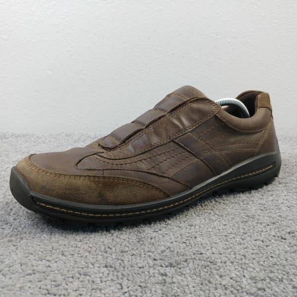 ECCO Mens Size 46 EU Slip On Loafers Brown Leather Shoes  display picture 2