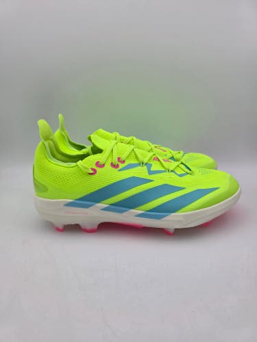 Adidas Adizero Electric + 2.0 Baseball Cleats Lime Lucid Pink JI1476 Mens Sz 8.5