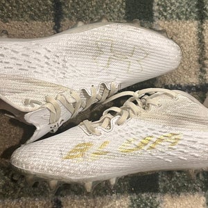 White Men's Size M 10.0 (W 11.0) Adult Under Armour Blur Low Top Molded Cleats (Used)