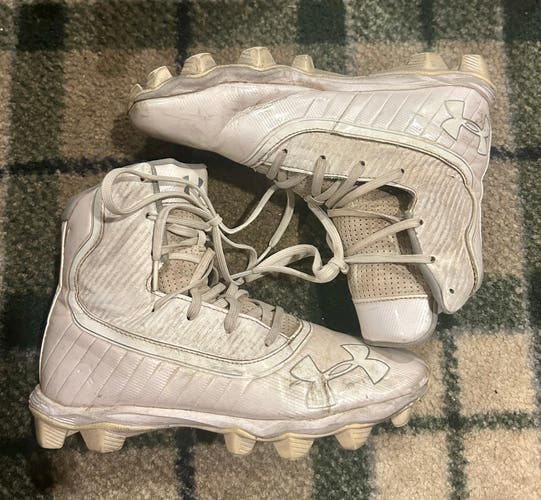 Men's Size M 7.0 UnderArmour Lacrosse highlight high top cleats