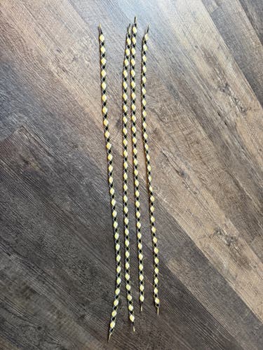 Yellow/Black Patterned Lacrosse Shooting Strings | Lot of 4 | New