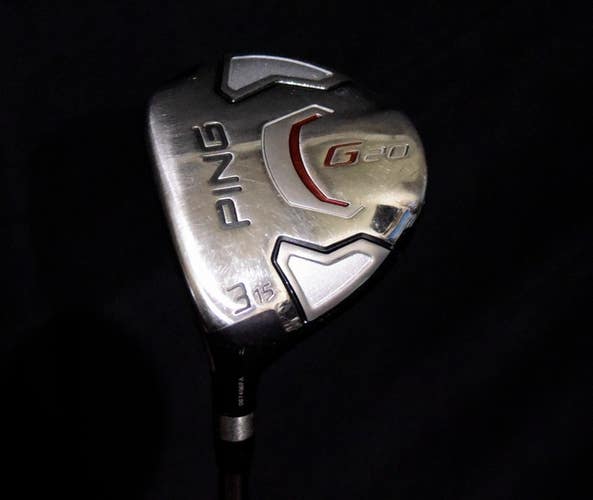 PING G20 3 WOOD LOFT 15, SHAFT 42.5 IN, STIFF FLEX, LEFT HANDED