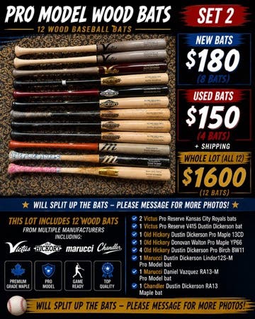 Custom wood bats 33.5”