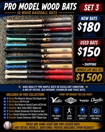 Custom Wood bats 33.5”