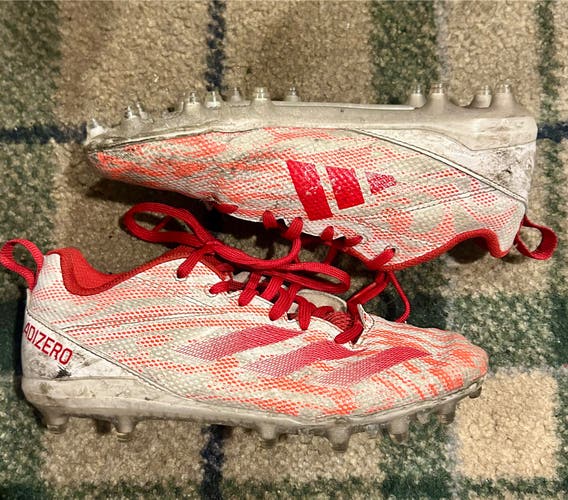 Red Kids 4.5Y (Big Kids / Youth) Youth Adidas Molded lacrosse / soccer Cleats (Used)