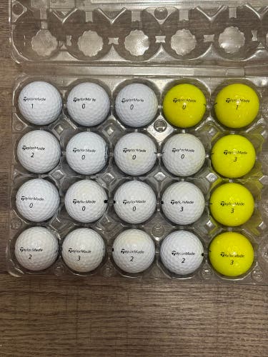 20 TaylorMade Distance+ Golf Balls - 5A MINT CONDITION