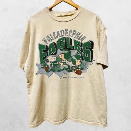 Yellow Large Men's Shirt Philadelphia Eagles Snoopy Tee