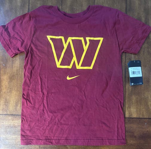 Washington Commanders Nike T Shirt Youth Small S-8 NFL Burgundy NWT