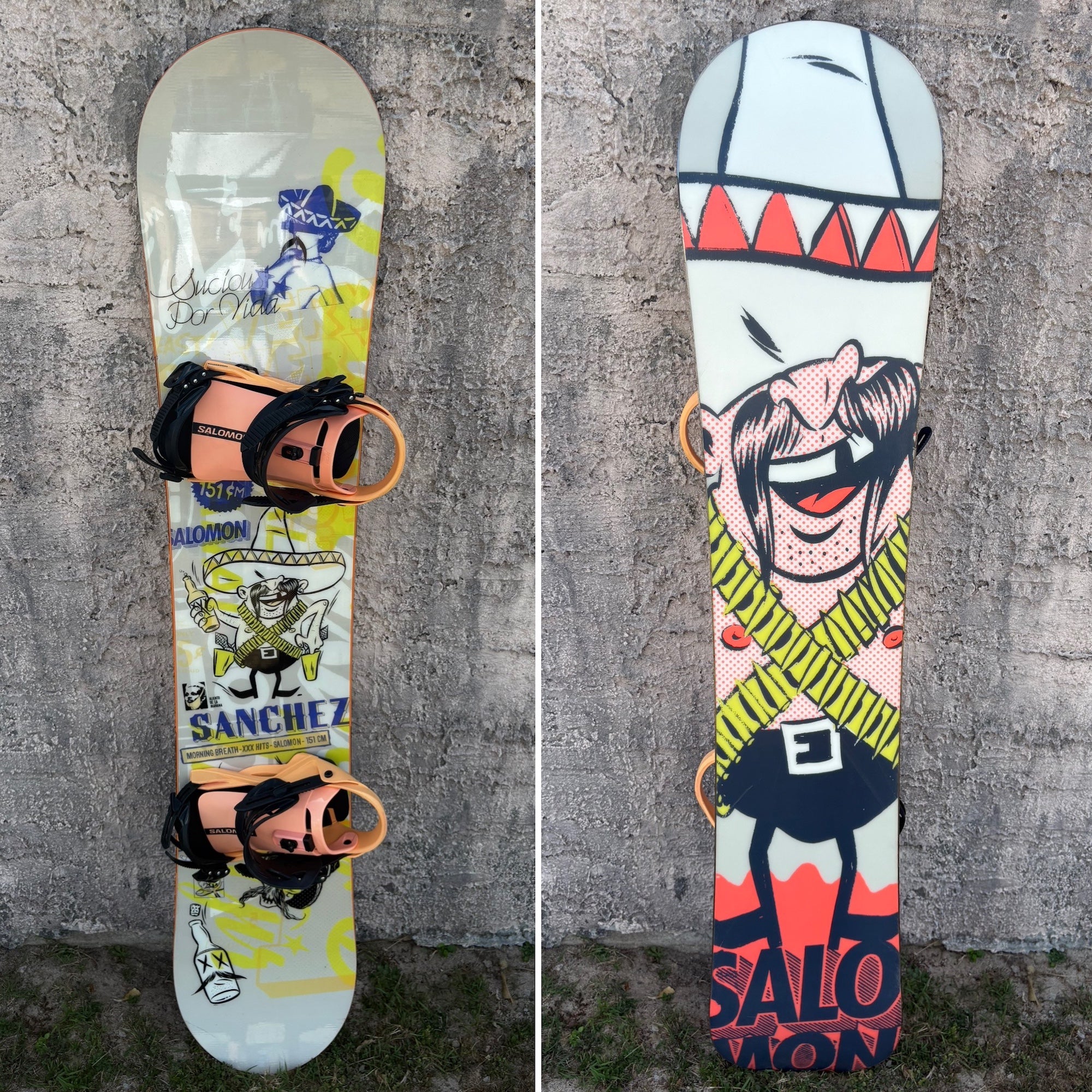 SALOMON SANCHEZ 151×SALOMON RHYTHM M 151cm Salomon Sanchez Snowboard With Salomon Rhythm Bindings