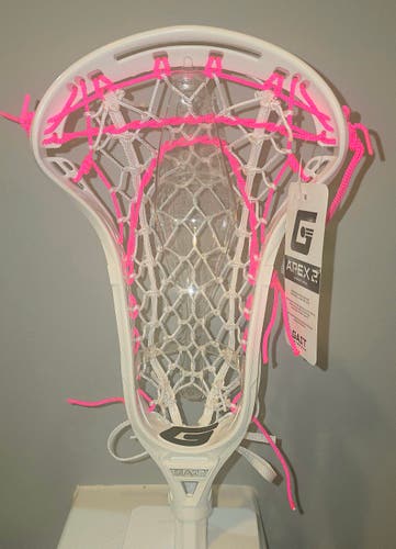 NEW GAIT APEX 2 Women’s Head WHITE/PINK PreStrung from Gait