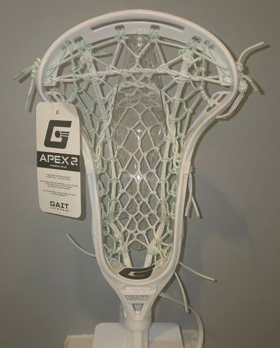 NEW GAIT APEX 2 Women’s Head WHITE/LT GREEN PreStrung from Gait