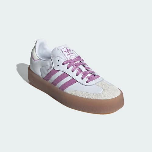 Adidas Sambae IE9106 Sneakers Women's 8.5 White Purple Lifestyle Shoes MEW1633