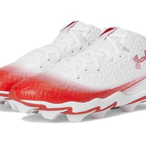 Under Armour Spotlight Hammer RM Men's US 16 White Red Football Cleats MEW1695