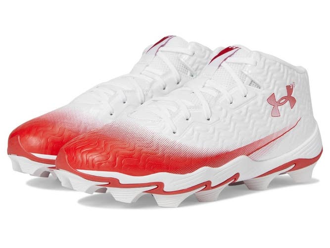 Under Armour Spotlight Hammer RM Men's US 16 White Red Football Cleats MEW1695