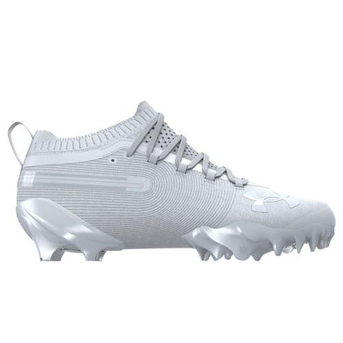 Under Armour Spotlight Pro Mens 8 Halo Gray Lace Up Molded Soccer Cleats MEW1696