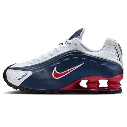 Nike Shox R4 lCW2626-400 Sneaker Kids Navy White Lace Up Lifestyle Shoes MEW1608