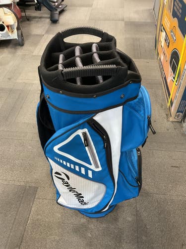 Used Taylormade SELECT ST Mens Cart Bag Royal Blue And White 11614-S000239653