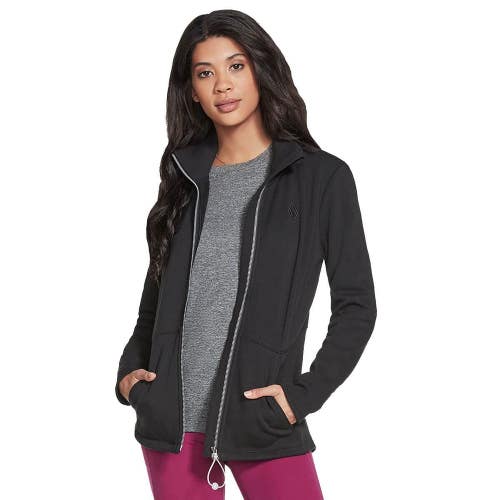 Skechers Go Snuggle Jacket Women's 2XL Bold Black Knit Fleece Full Zip FTS1589