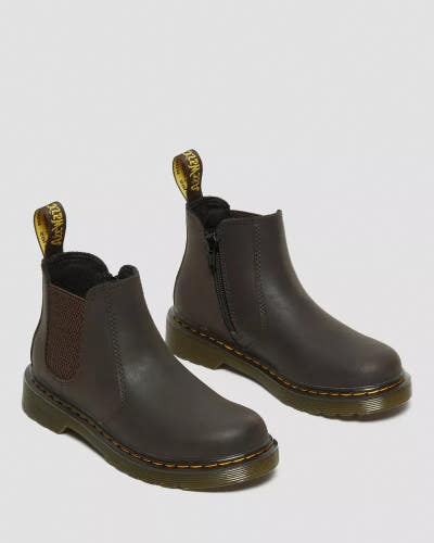 Dr. Martens 2976 R25851207 Kids US 4 Dark Brown Leather Chelsea Boots HTAT1399