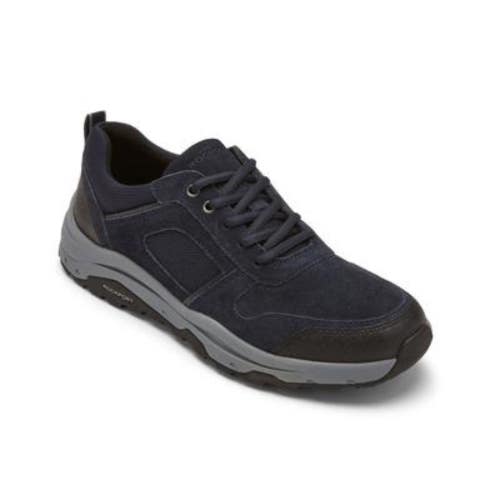Rockport Birchfield Ubal Sneakers Men's 8 Navy Gray Suede Casual Shoes HTAT1467