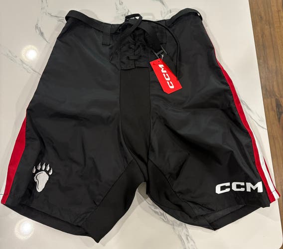 New CCM PP25C Pro Stock Hockey Pant Shell- Black/Red/White