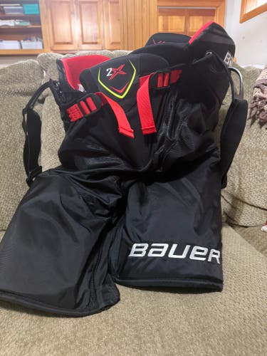 Black Bauer 2x Hockey Pants - Senior Large