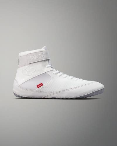 Rudis Samurai Sneakers Men's 9.5 White Lace Up High Top Wrestling Shoes MEW1123