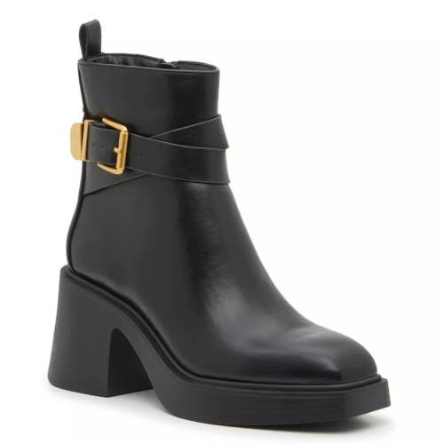 Chinese Laundry Amie Boots Women's US 7.5 Black Block heel Ankle Bootie Hawk2961