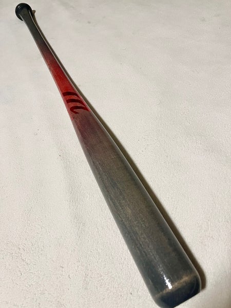 Marucci 33.5”/31.5oz Pro Cut Maple Wood Baseball Bat Blem Gray/Red Natural