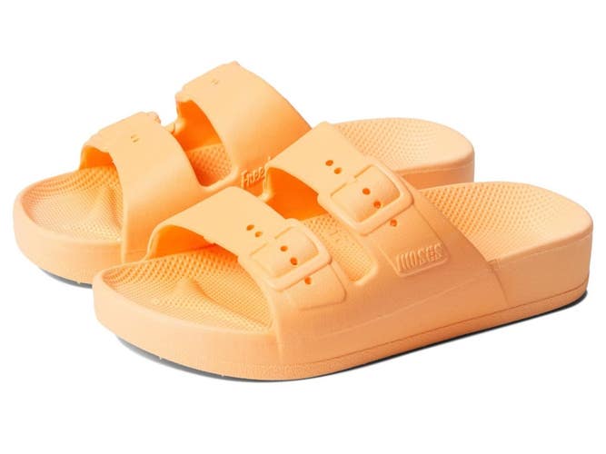 Freedom Moses Sandals Toddler US 1 Orange Two Strap Casual Slip On Slide ZAP2498