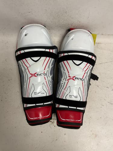 Used Bauer VAPOR X800 Senior Shin Guards White/Black/Red 14" 11855-S000206580