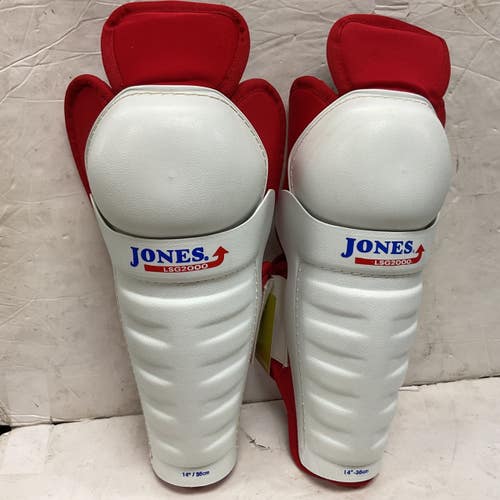 Used JONES LSG2000 Senior Shin Guards White/Royal/Red 14" 11855-S000206317