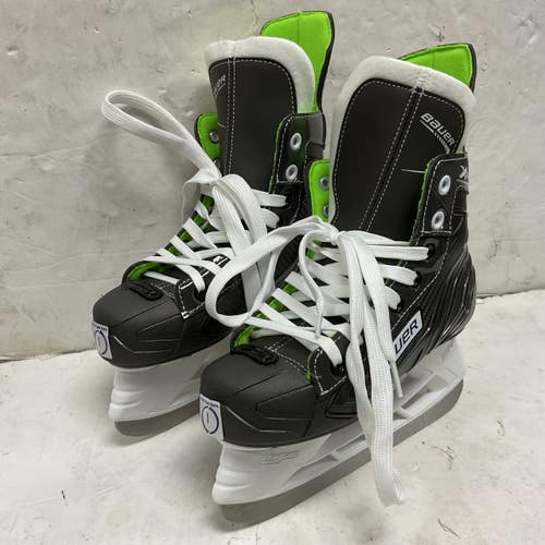 Used Bauer XLS Junior Hockey Skate Black And Neon Green Junior 01 11855-S000205998