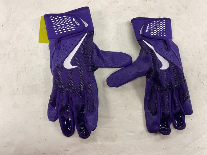 Used Nike ALPHA BATTING GLOVES BB/SB Batting Gloves Purple XL 11855-S000206188