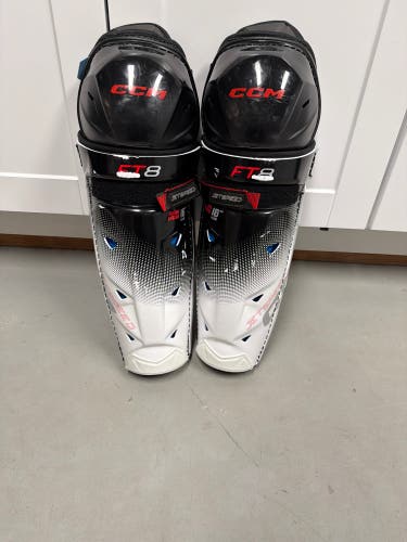 Senior CCM JetSpeed FT8 16" Shin Pads (Used)