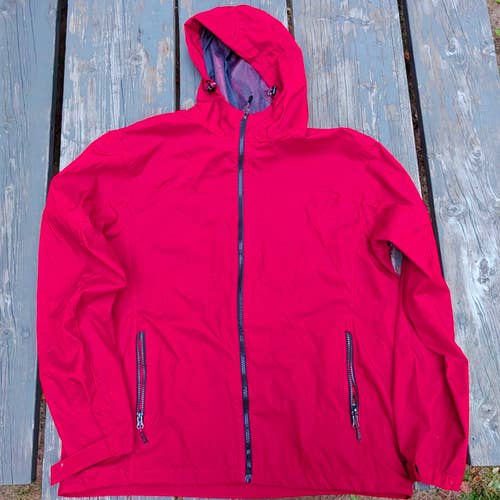 Hawke & Co Sport Red Lightweight Windbreaker Rain Jacket Hooded Mens XL