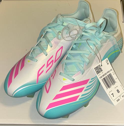 Blue Unisex Size M 7.0 (W 8.0) Adidas Messi Molded Cleats Cleats (New)