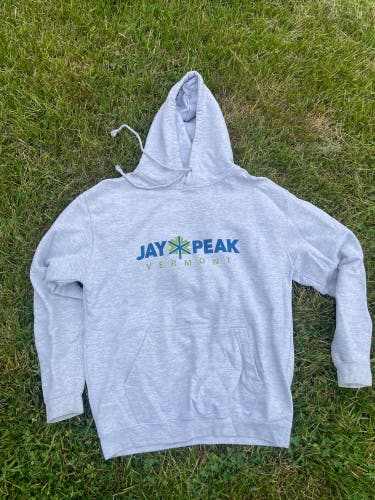 Gray Men's Large Jay peak hooded Sweatshirt (Used)