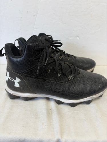 Black Men's Size M 11.0 (W 12.0) Adult Under Armour Cleats (Used)