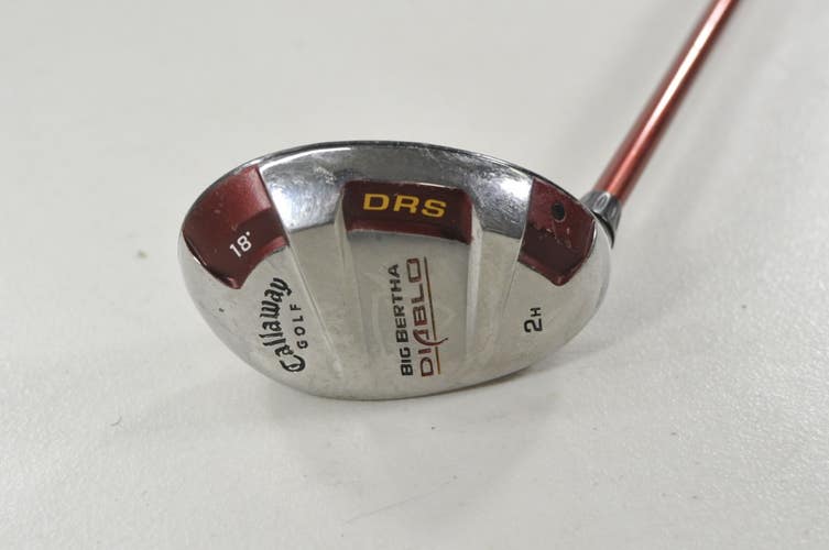 LEFT HANDED Callaway Big Bertha Diablo 2-18* Hybrid Stiff Flex Graphite # 221387