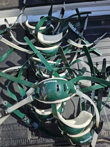 Riddell Speedflex Green Chinstraps Lot w/Cam-Locs Qty 9