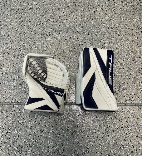 True Nitro Pro Senior Glove and Blocker + Goalie Pads (Used)