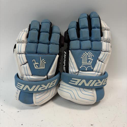 Brine King Superlight Lacrosse Gloves, Blue/White, 12"
