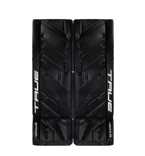 True HZRDUS 7X4 33+2 Senior Goalie Leg Pads - Black (New)