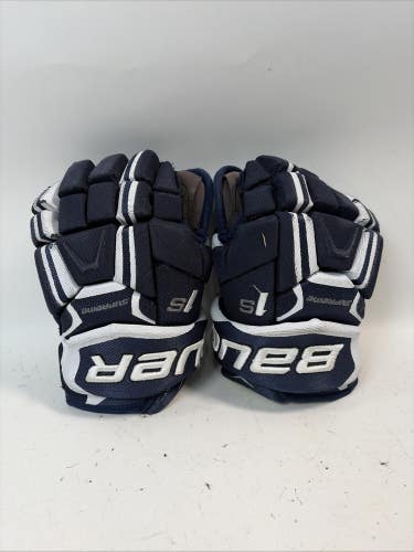 Bauer Supreme 1S Hockey Gloves, Blue, 10"