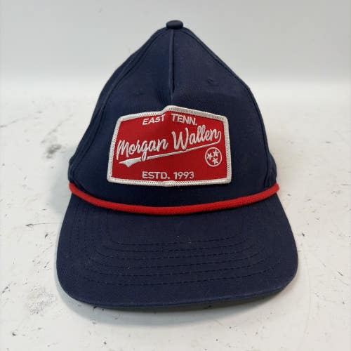Morgan Wallen East Tenn EST 1993 Snapback Rope Hat Navy Blue/Red